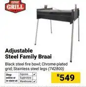 Builders Warehouse Expert Grill Adjustable Steel Family Braai 742800 offer