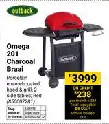 Builders Warehouse Outback Omega 201 Charcoal Braai 850002281 offer