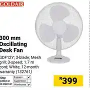 Builders Warehouse Goldair 300mm Oscillating Desk Fan GDF12Y offer