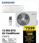 Builders Warehouse Samsung 12000 BTU Air Conditioner 734919 offer