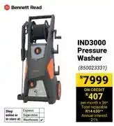 Builders Warehouse Bennett Read IND3000 Pressure Washer 850023331 offer