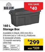 Builders Warehouse Big Jim 160Ltr Storage Box 455mm (H) x 516mm (W) x 1.40 (L) 595708 offer