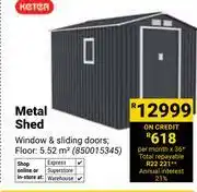Builders Warehouse Keter Metal Shed 850015345 offer