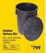 Builders Warehouse Rubber 85Ltr Refuse Bin 26998 offer