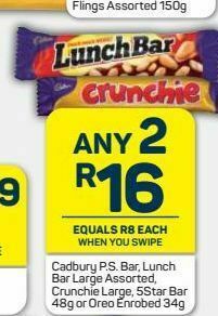 Pick n Pay Cadbury chocolate slabs 2 offer