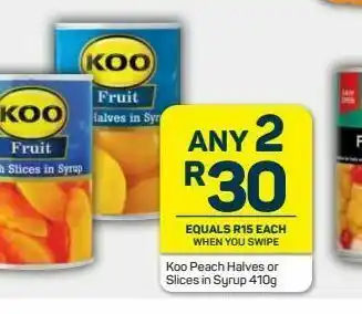 Pick n Pay Koo peaches in syrup 2 offer