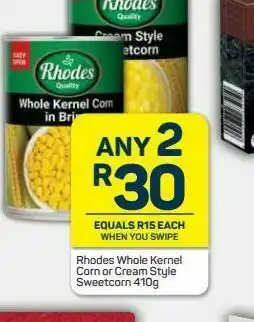 Pick n Pay Rhodes sweetcorn 2 offer