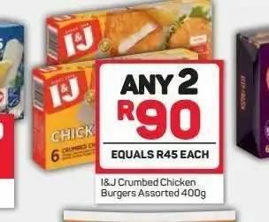 Pick n Pay I&j chicken burgers 2 offer