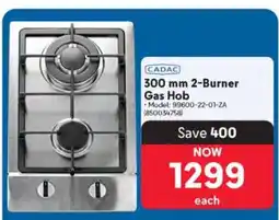 Makro CADAC 300 mm 2-Burner Gas Hob offer