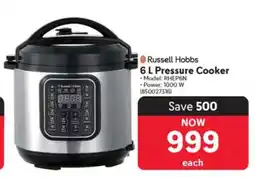 Makro Russell Hobbs 6 L Pressure Cooker offer