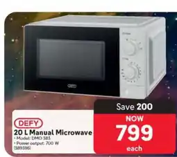 Makro DEFY 20 L Manual Microwave offer