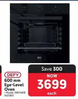 Makro DEFY 600 mm Eye-Level Oven offer