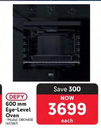 Makro DEFY 600 mm Eye-Level Oven offer