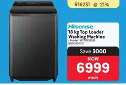 Makro Hisense 18 kg Top Loader Washing Machine offer