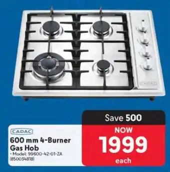 Makro 600 mm 4-Burner Gas Hob offer