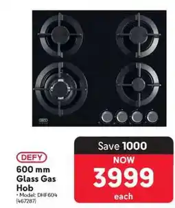 Makro 600 mm Glass Gas Hob offer