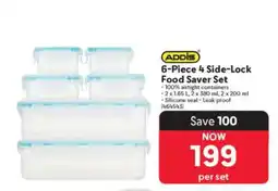 Makro ADDIS 6-Piece 4 Side-Lock Food Saver Set offer