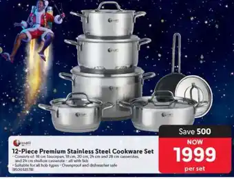 Makro 12-Piece Premium Stainless Steel Cookware Set offer