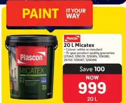 Makro Plascon 20 L Micatex offer