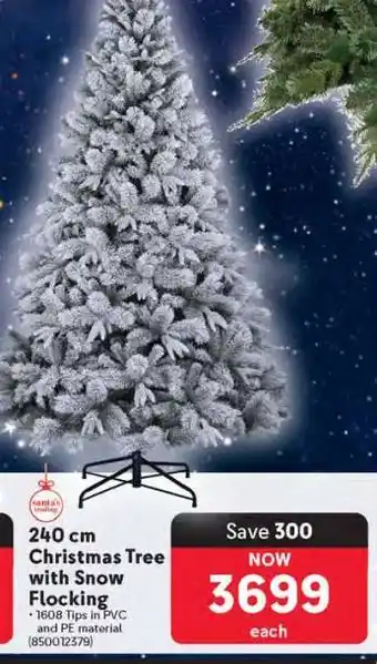 Makro 240 cm Christmas Tree with Snow Flocking offer