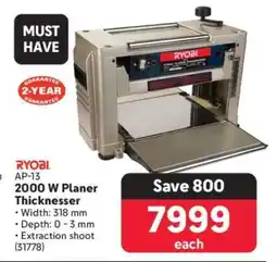 Makro RYOBI AP-13 2000 W Planer Thicknesser offer
