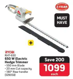 Makro RYOBI RHT-650 650 W Electric Hedge Trimmer offer
