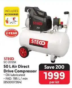 Makro STECO SC-2055K 50 L Air Direct Drive Compressor offer