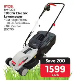 Makro RYOBI RM-1202 1300 W Electric Lawnmower offer