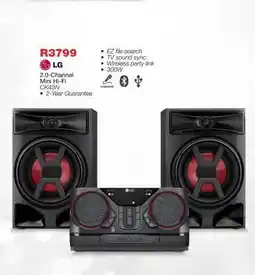OK Furniture LG 2.0-Channel Mini Hi-Fi CK43N offer