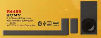 OK Furniture SONY 5.1-Channel Soundbar with Wireless Subwoofer HT-S20R offer