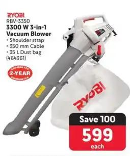 Makro RYOBI RBV-3350 3300 W 3-in-1 Vacuum Blower offer