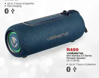 OK Furniture volkano Mini Mamba 2.0 Series Portable Speaker VK-3138-BL offer