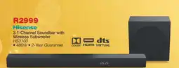OK Furniture Hisense 3.1-Channel Soundbar with Wireless Subwoofer HS3100 offer