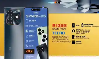 OK Furniture TECNO Spark Go 2024 4G Smartphone offer