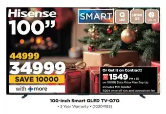 HiFi Corp 100-inch Smart QLED TV-Q7Q offer