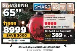 HiFi Corp 65-inch crystal UHD 4K-65U8000F offer