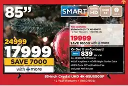 HiFi Corp 85-inch Crystal UHD 4K-85U8000F offer