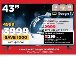 HiFi Corp 43-inch QLED Google TV-43E5520H offer