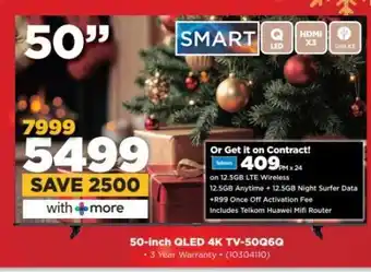 HiFi Corp 50-inch QLED 4K TV-50Q6Q offer