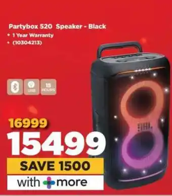 HiFi Corp Partybox 520 Speaker - Black offer