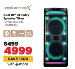 HiFi Corp Volkano X Dual 10 BT Party Speaker Titan offer