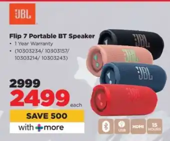 HiFi Corp JBL Flip 7 Portable BT Speaker offer