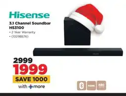 HiFi Corp Hisense 3.1 Channel Soundbar HS3100 offer