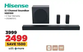 HiFi Corp Hisense 5.1 Channel Soundbar HS5100 offer
