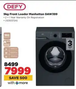 HiFi Corp DEFY 9kg Front Loader Manhattan DAW399 offer