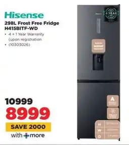HiFi Corp Hisense 298L Frost Free Fridge H415BITF-WD offer