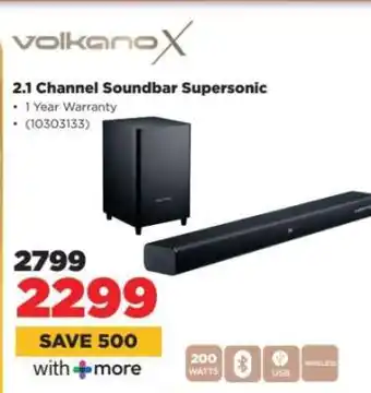 HiFi Corp Volkano X 2.1 Channel Soundbar Supersonic offer