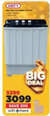 HiFi Corp DEFY 9KG Twin Tub White DTT169 offer