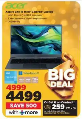 HiFi Corp Aspire Lite 15 Intel Celeron Laptop offer