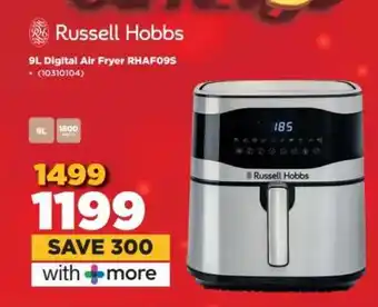 HiFi Corp Russell Hobbs 9L Digital Air Fryer RHAF09S offer